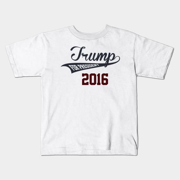 Donald Trump For President Kids T-Shirt by ESDesign